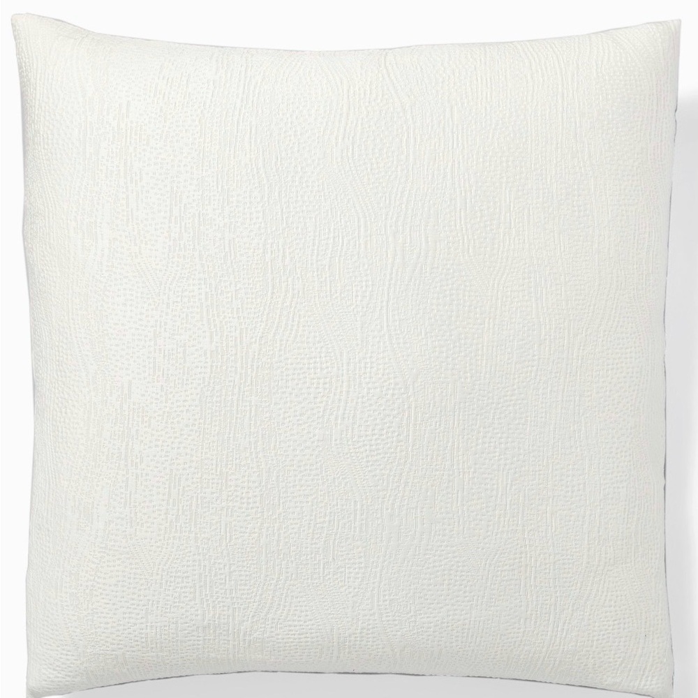 West Elm White Silky TENCEL™ & Cotton Matelasse Euro Shams